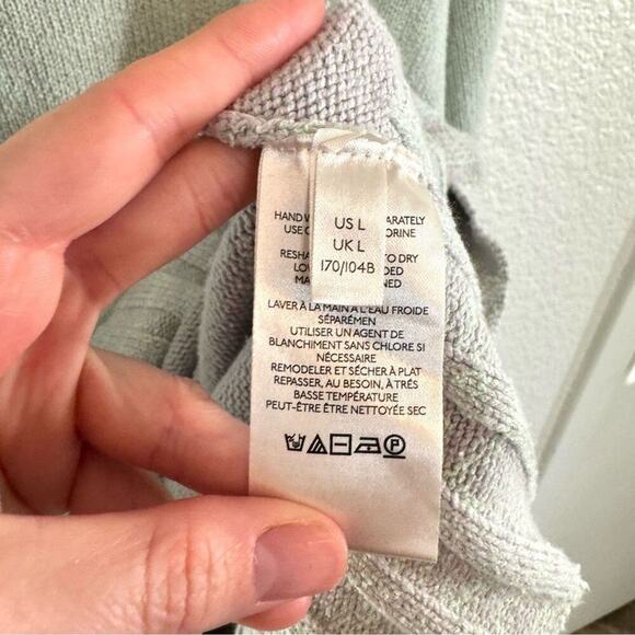 Free People Women's Large Street Fair Tunic Sweater in Lime Green Combo - Picture 5 of 13